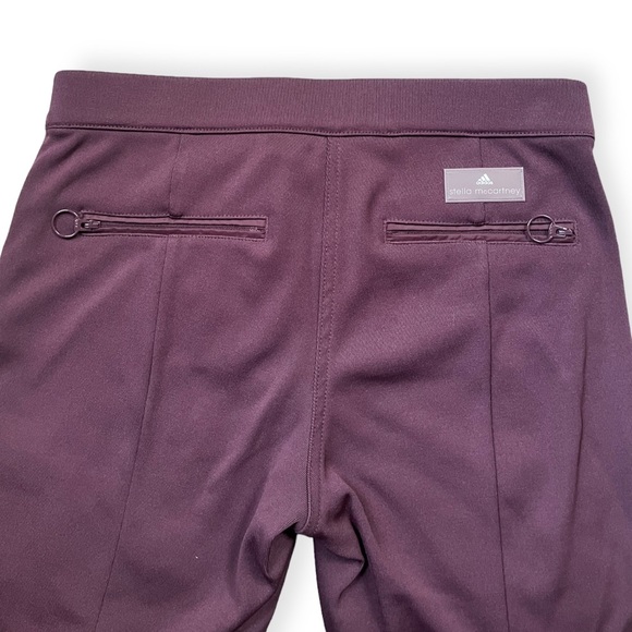 Stella McCartney x Adidas Maroon Quilted Moto Pant , sz Small - Picture 8 of 10